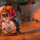 Coco’s concept art, featuring Miguel with his great-grandmother, Coco. Image: Disney